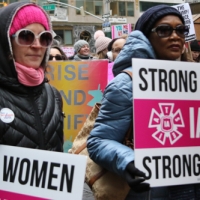 Women Union Members marching