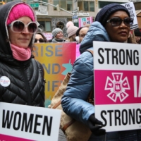 Women Union Members marching