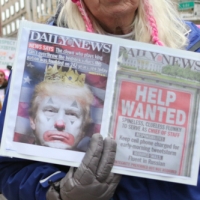 Trump as clown with Help Wanted