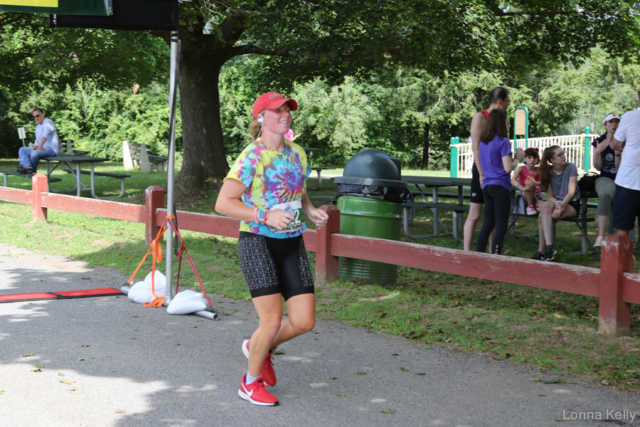 Pawling Triathlon Finisher bib tid dye shirt