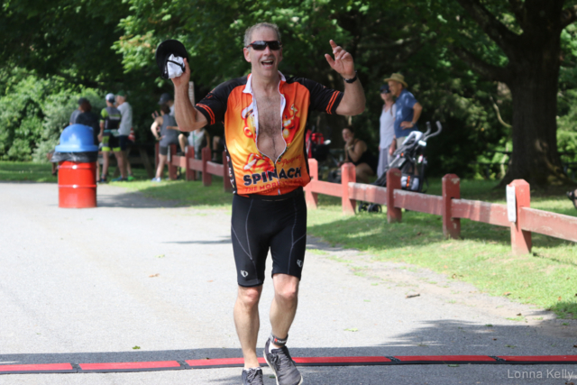 Pawling Triathlon Finisher orange spinach shirt