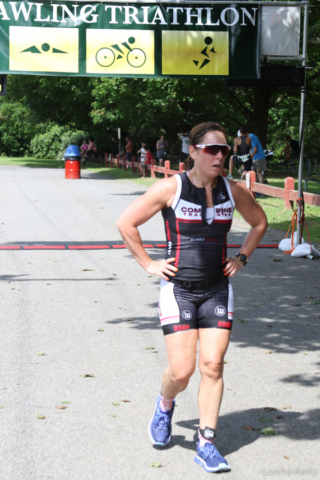 Pawling Triathlon Finisher bib black white red top