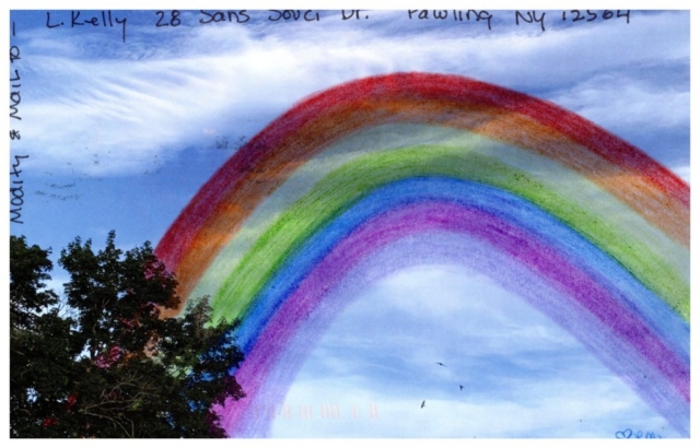 rainbow fills the sky